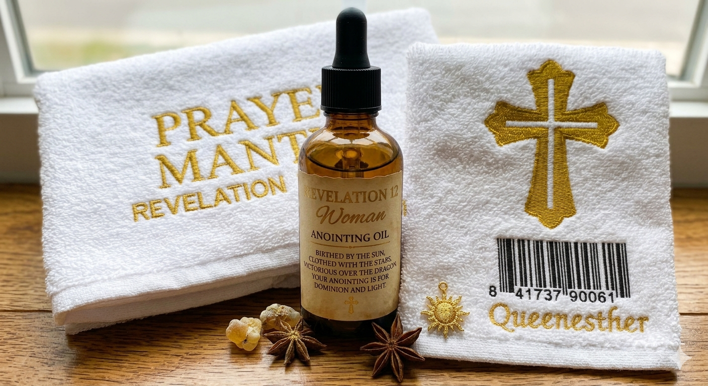 Revelation 12 Woman Anointing Oil and Prayer Mantle